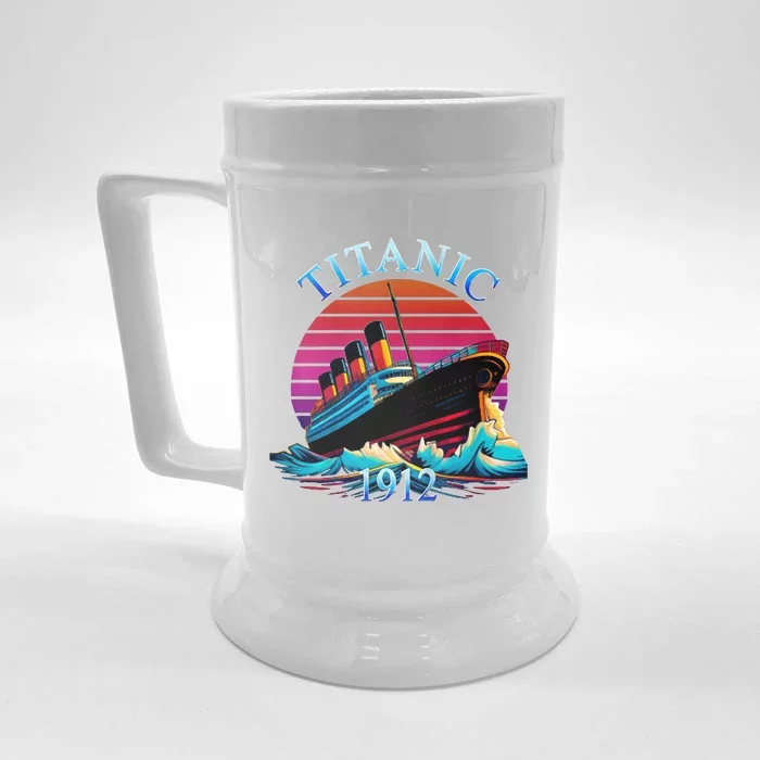 TITANIC 1912 HISTORY COMMEMORATIVE Front & Back Beer Stein