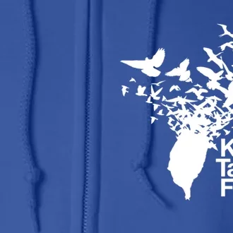 Keep Taiwan Free With Peace Birds Flying Out Gift Full Zip Hoodie