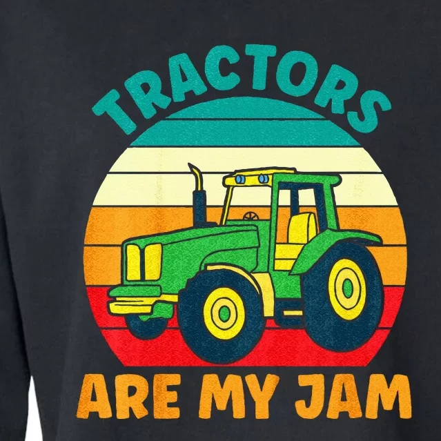 Kids Tractor Funny Boy Tractors Are My Jam Cropped Pullover Crew