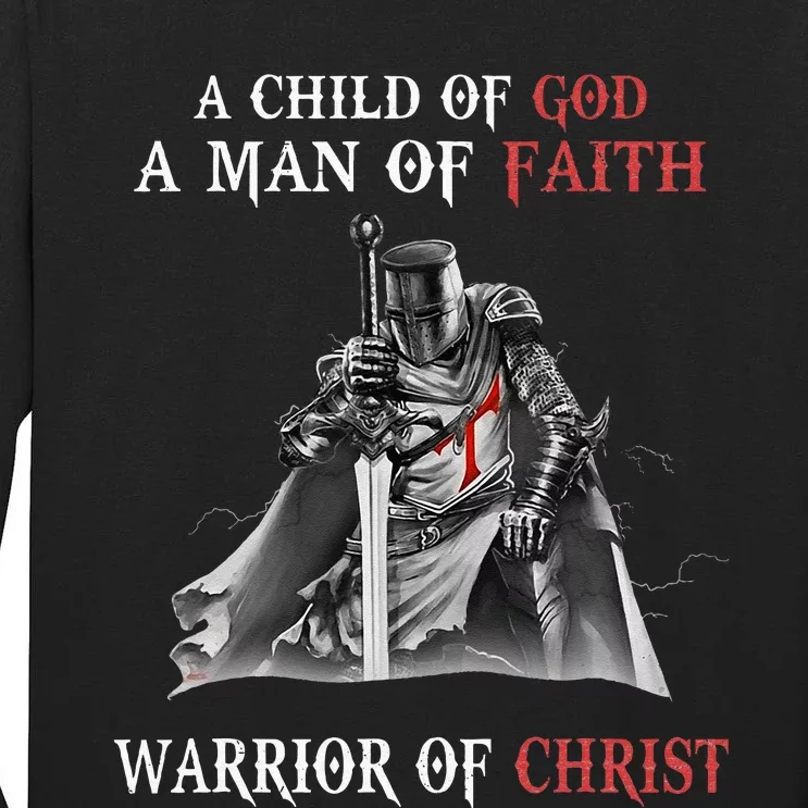 Knight Templar Faith A Warrior Of Christ Tall Long Sleeve T-Shirt