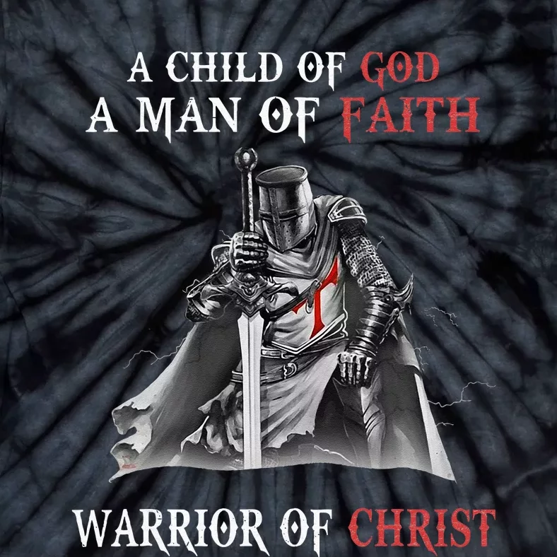 Knight Templar Faith A Warrior Of Christ Tie-Dye T-Shirt