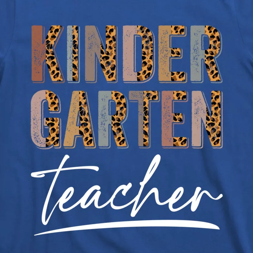 Kindergarten Teacher First Day Appreciation Leopard Teaching Cool Gift T-Shirt