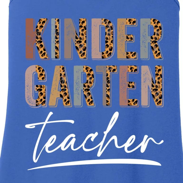 Kindergarten Teacher First Day Appreciation Leopard Teaching Cool Gift Ladies Essential Tank