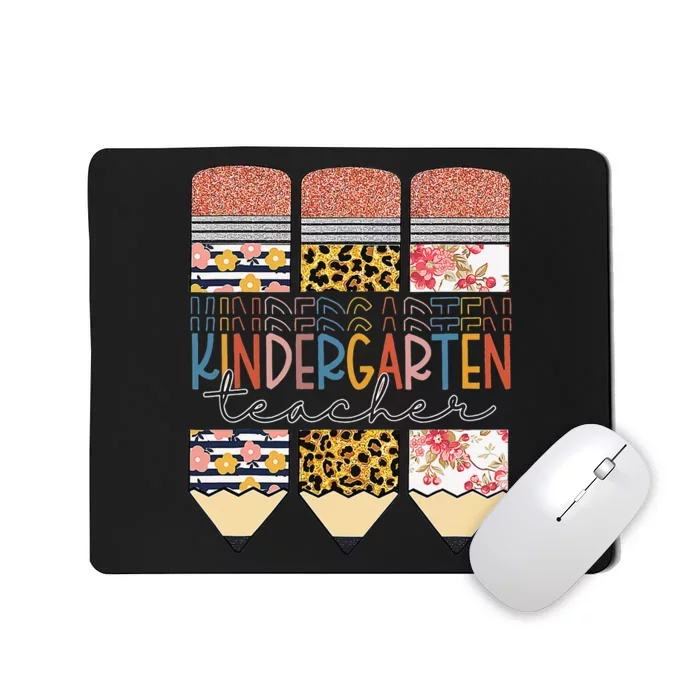 Kindergarten Teacher Funny Leopard Pencil Back To School Mousepad