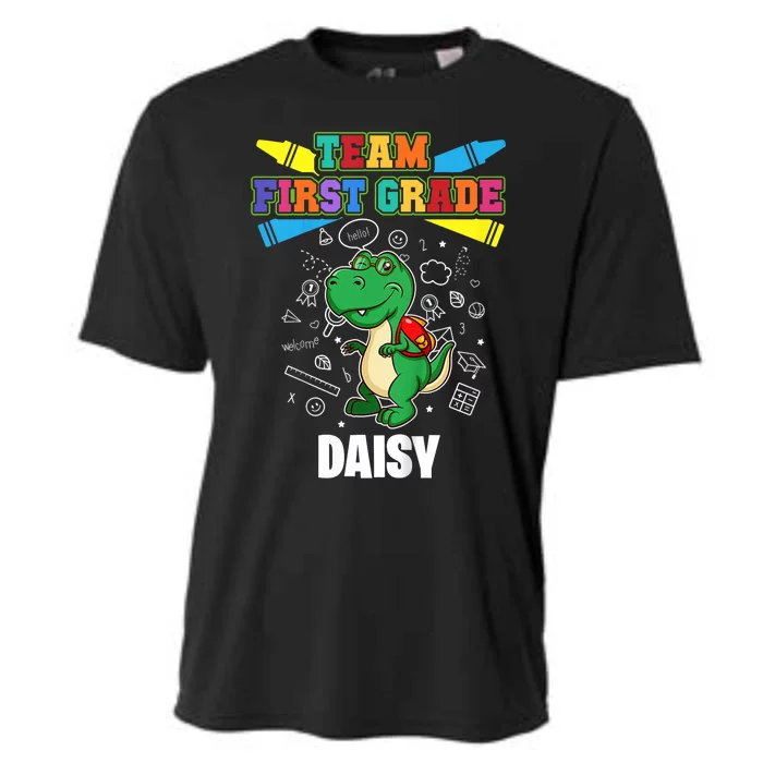 Kids Team First Grade Daisy Personalized Cooling Performance Crew T-Shirt