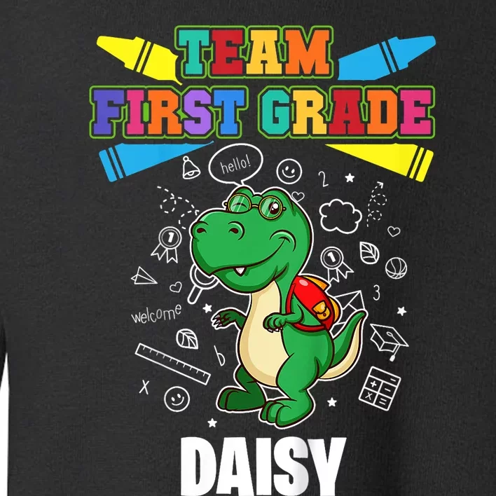 Kids Team First Grade Daisy Personalized Toddler Sweatshirt