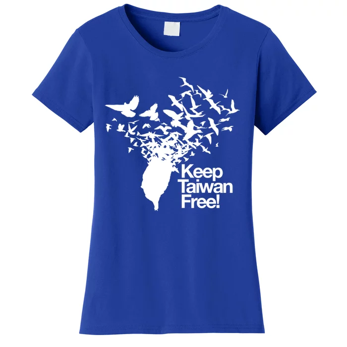 Keep Taiwan Free With Peace Birds Flying Out Gift Women's T-Shirt