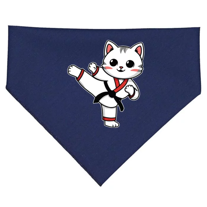 Karate Taekwondo Funny Cat Jiu Jitsu Women Girl Mma USA-Made Doggie Bandana