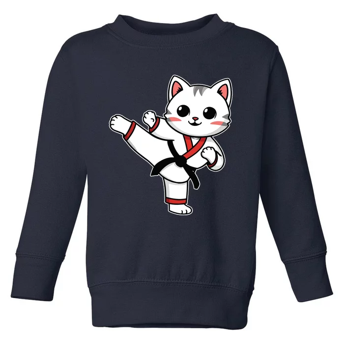 Karate Taekwondo Funny Cat Jiu Jitsu Women Girl Mma Toddler Sweatshirt