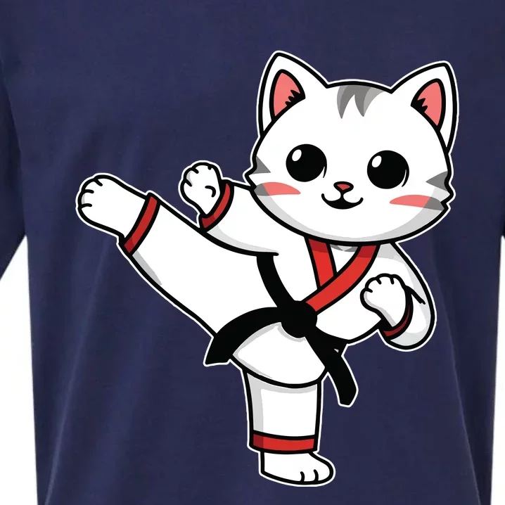 Karate Taekwondo Funny Cat Jiu Jitsu Women Girl Mma Sueded Cloud Jersey T-Shirt