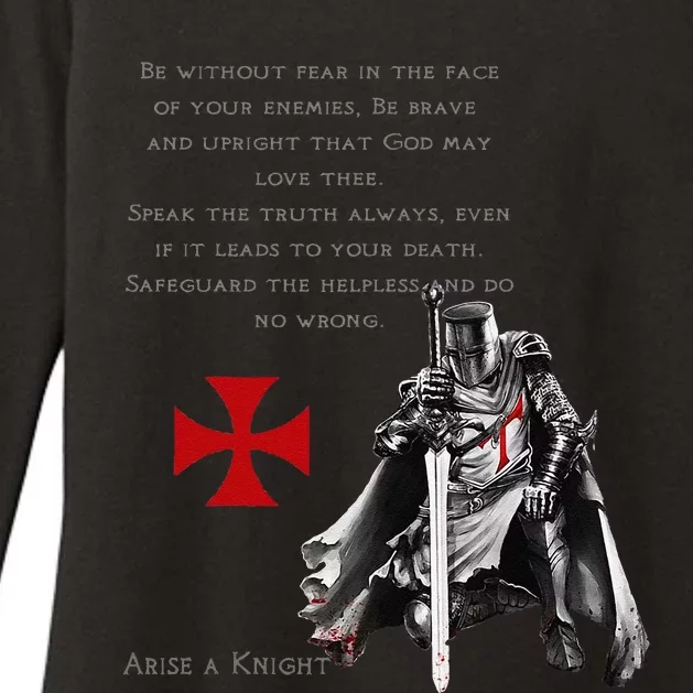 Knights Templar Faith In Jesus Christ Christian Faith & God Womens CVC Long Sleeve Shirt