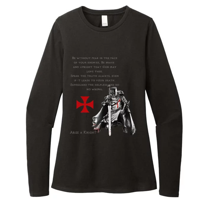 Knights Templar Faith In Jesus Christ Christian Faith & God Womens CVC Long Sleeve Shirt