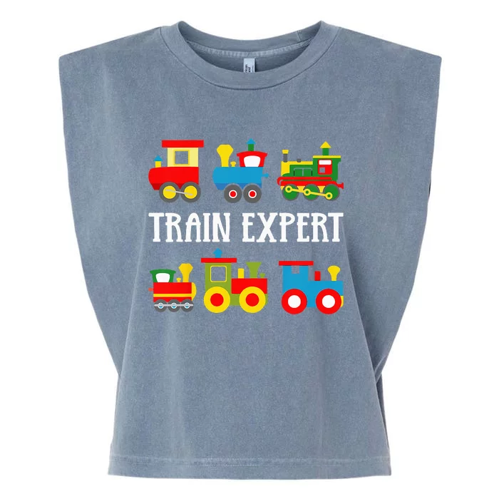 Kids Trains Funny Train Expert Kids Garment-Dyed Women's Muscle Tee