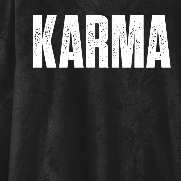 Karma Trending Graphic Tee Hooded Wearable Blanket