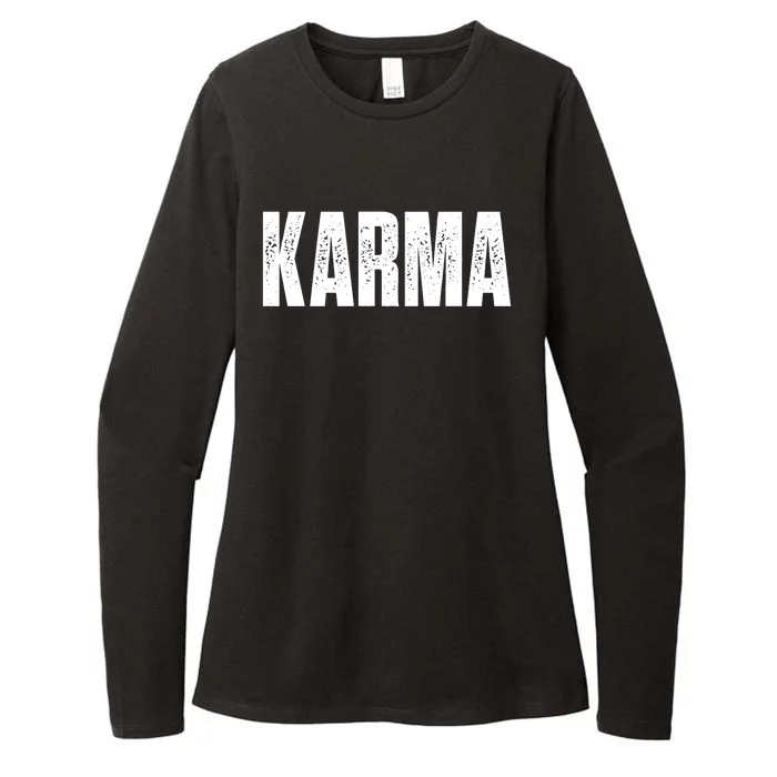 Karma Trending Graphic Tee Womens CVC Long Sleeve Shirt