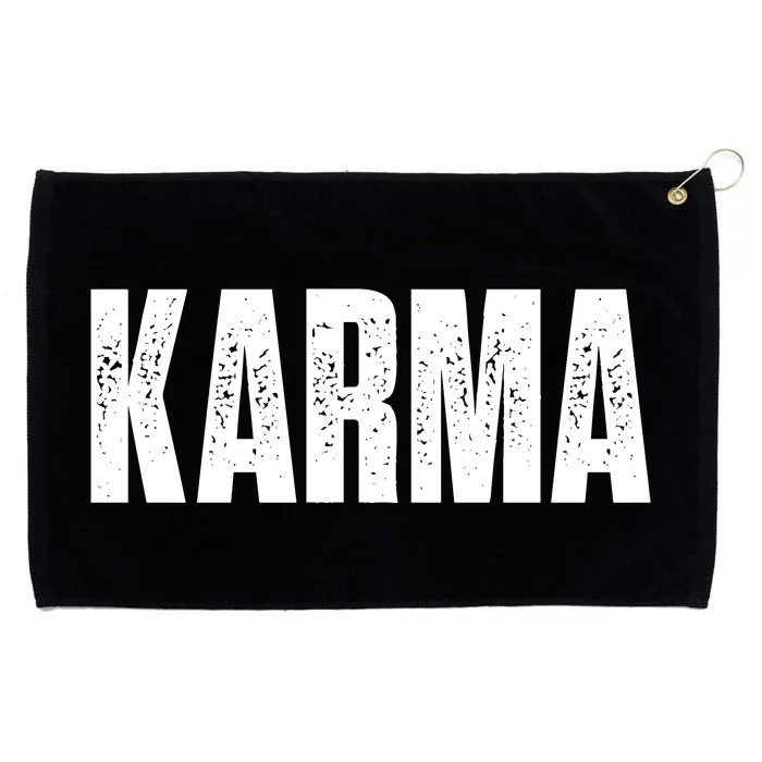 Karma Trending Graphic Tee Grommeted Golf Towel