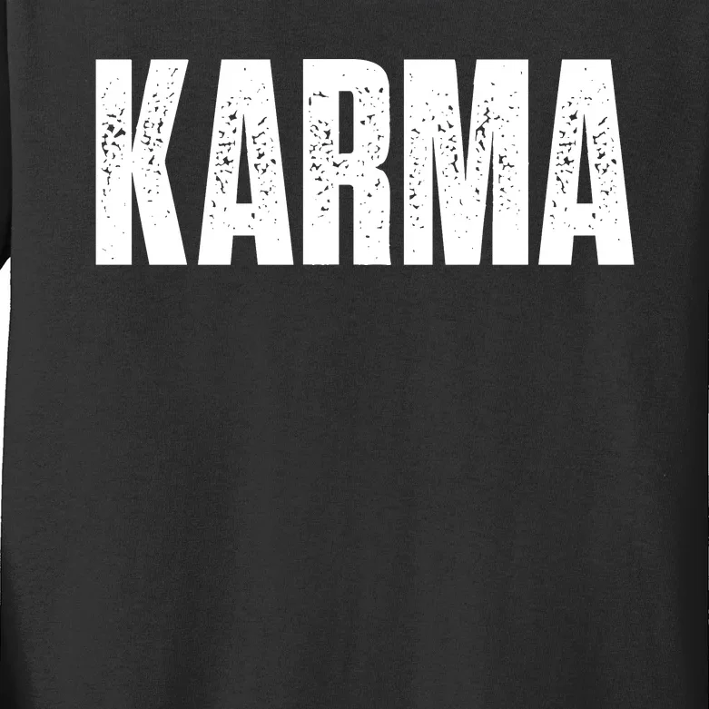 Karma Trending Graphic Tee Kids Long Sleeve Shirt