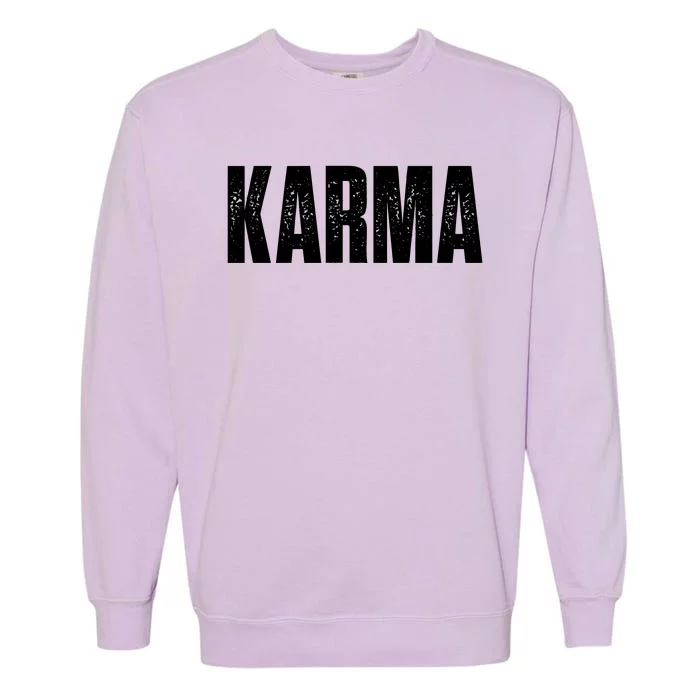 Karma Trending Graphic Tee Garment-Dyed Sweatshirt