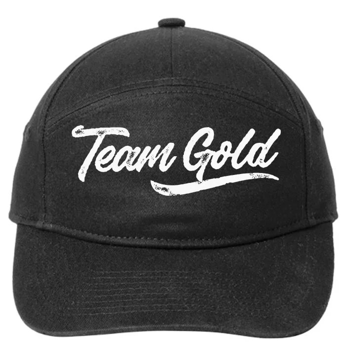 Kids Team Gold Sleepaway Camp Color War Summer Spirit 7-Panel Snapback Hat