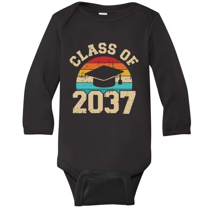 Kindergarten To Graduation Class Of 2037 Grow With Me Baby Long Sleeve Bodysuit