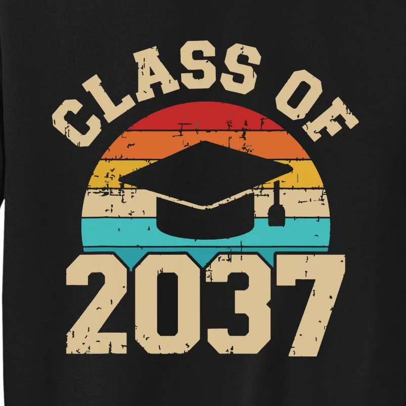 Kindergarten To Graduation Class Of 2037 Grow With Me Tall Sweatshirt