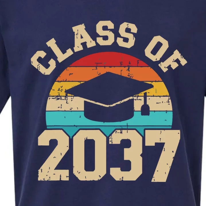 Kindergarten To Graduation Class Of 2037 Grow With Me Sueded Cloud Jersey T-Shirt