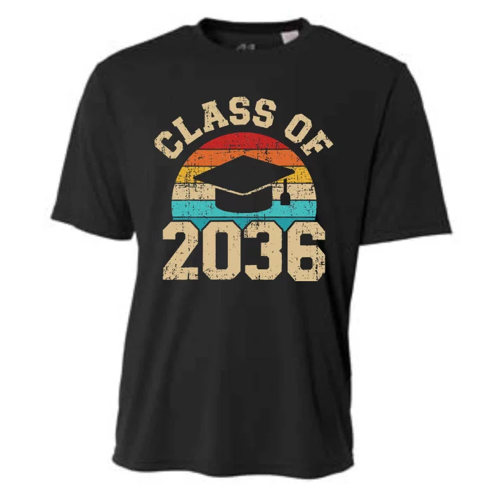 Kindergarten To Graduation Class Of 2036 Grow With Me Cooling Performance Crew T-Shirt