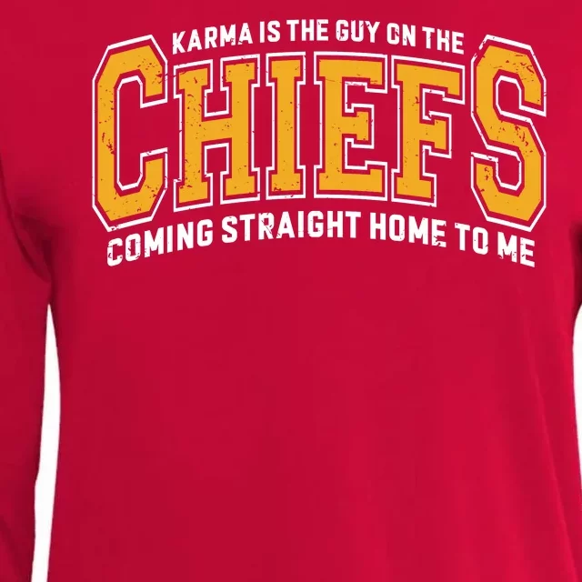 Karma The Guy On The Chief Era Womens Cotton Relaxed Long Sleeve T-Shirt