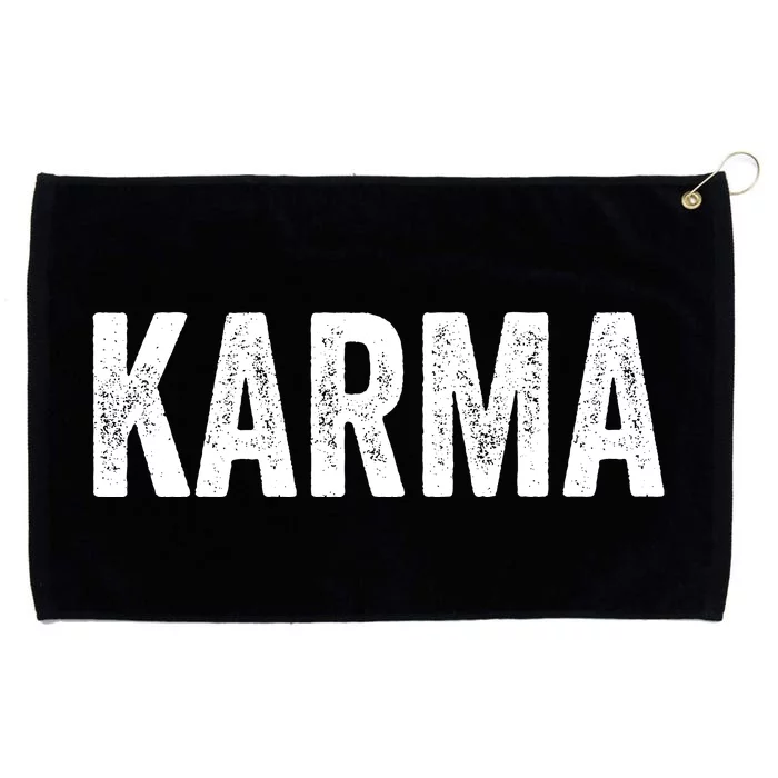 Karma Trending Graphic Tee Grommeted Golf Towel