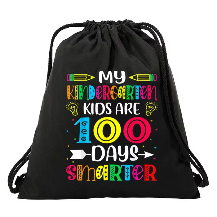 Kindergarten Teacher Gift 100 Days Smarter 100th Day Of School Drawstring Bag