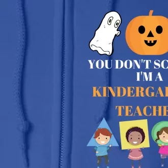 Kindergarten Teacher Halloween Kindergarten Teacher Gift Full Zip Hoodie