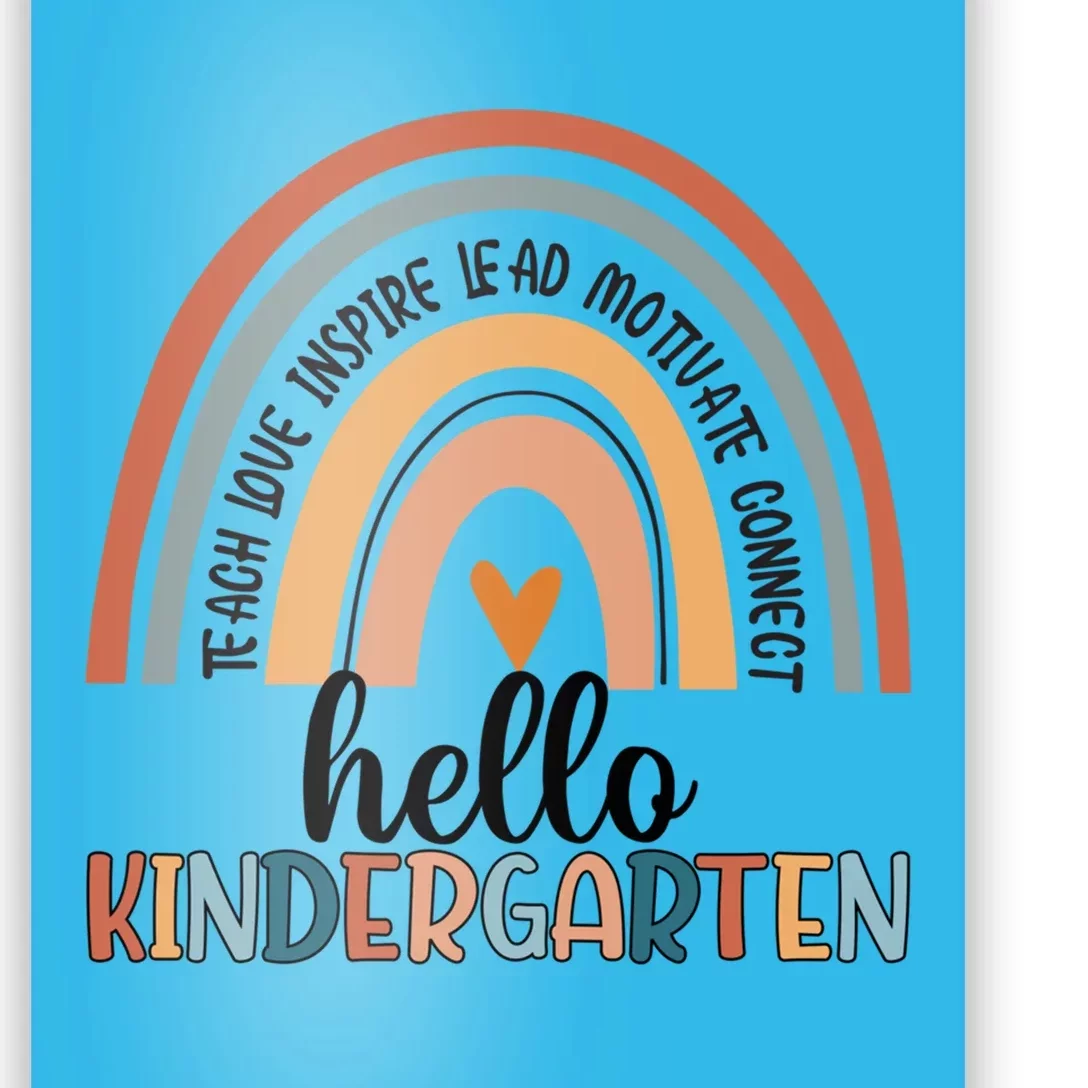 Kindergarten Team Hello Kindergarten Teacher Rainbow Gift Poster