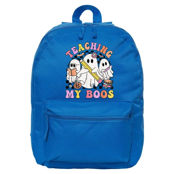 Kindergarten Teacher Halloween Cute Ghosts Teaching My Boos 16 in Basic Backpack