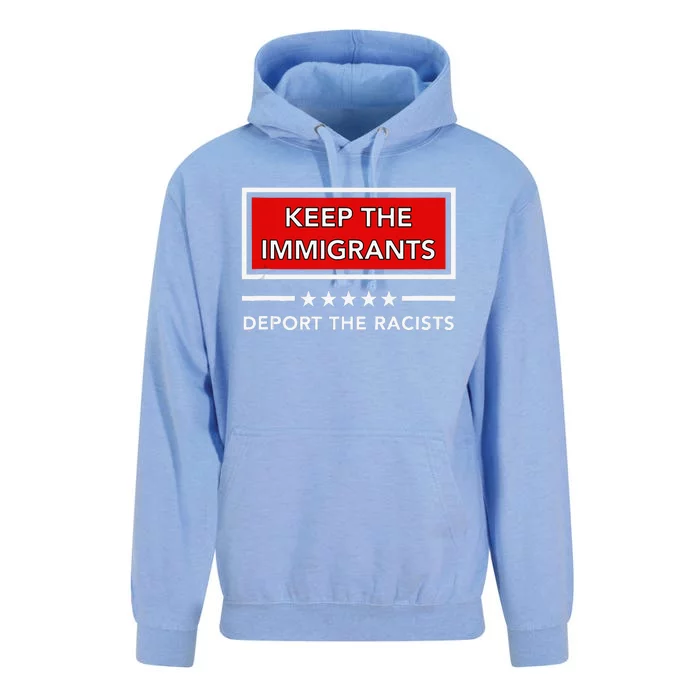 Keep The Immigrants Deport The Racists Unisex Surf Hoodie