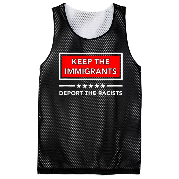 Keep The Immigrants Deport The Racists Mesh Reversible Basketball Jersey Tank