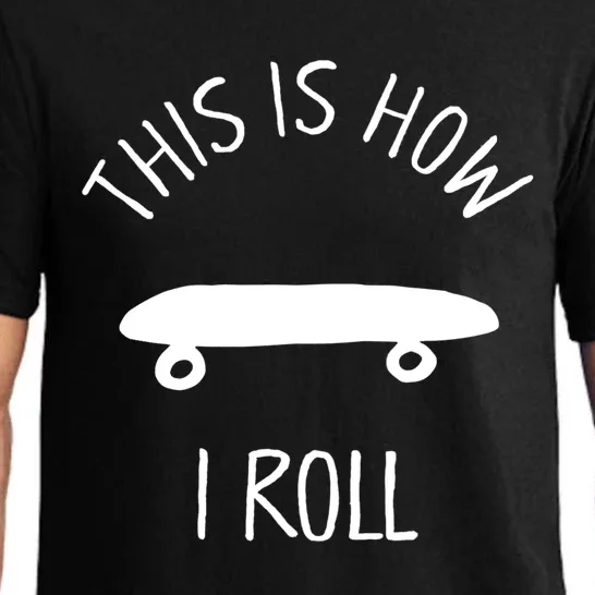 Kids THIS IS HOW I ROLL Skateboard Shirt. Kids Hipster Shirt Pajama Set