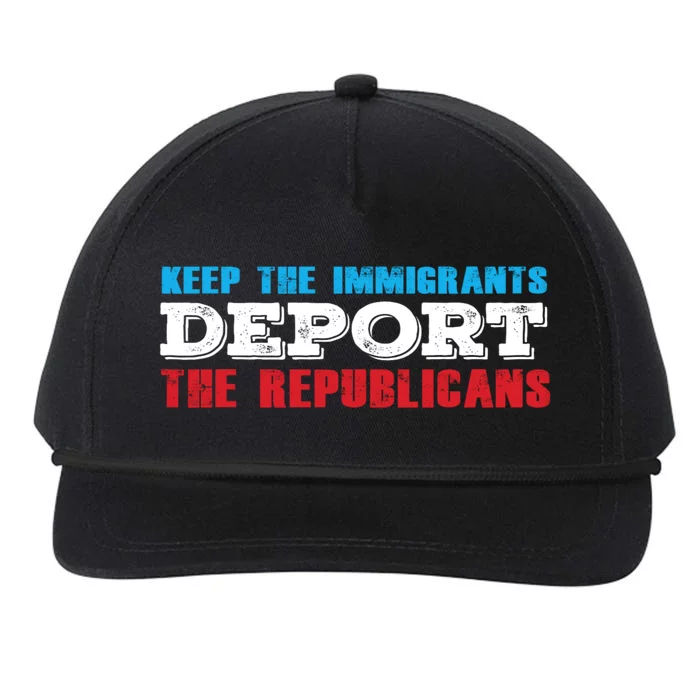 Keep The Immigrants Deport The Republicans Snapback Five-Panel Rope Hat