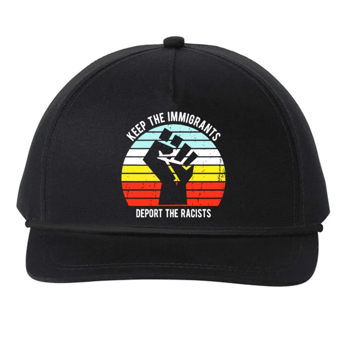 Keep The Immigrants Deport The Racists Snapback Five-Panel Rope Hat