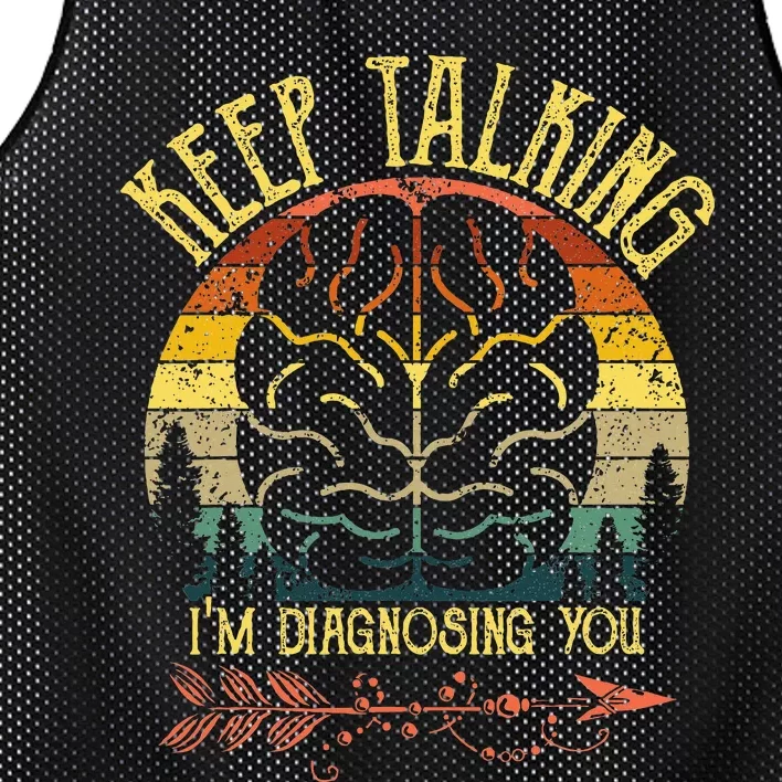 Keep Talking IM Diagnosing You Gifts For Psychologists Mesh Reversible Basketball Jersey Tank