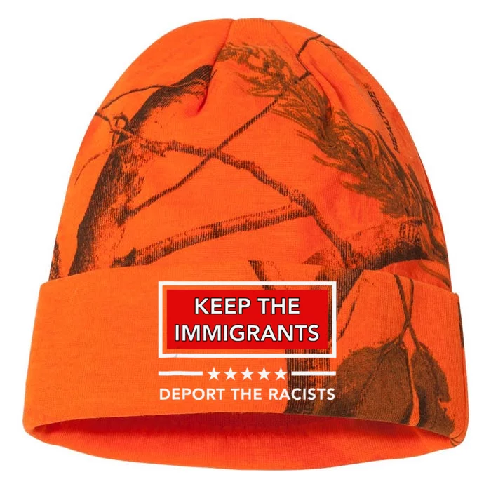 Keep The Immigrants Deport The Racists Kati - 12in Camo Beanie