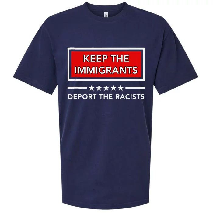 Keep The Immigrants Deport The Racists Sueded Cloud Jersey T-Shirt