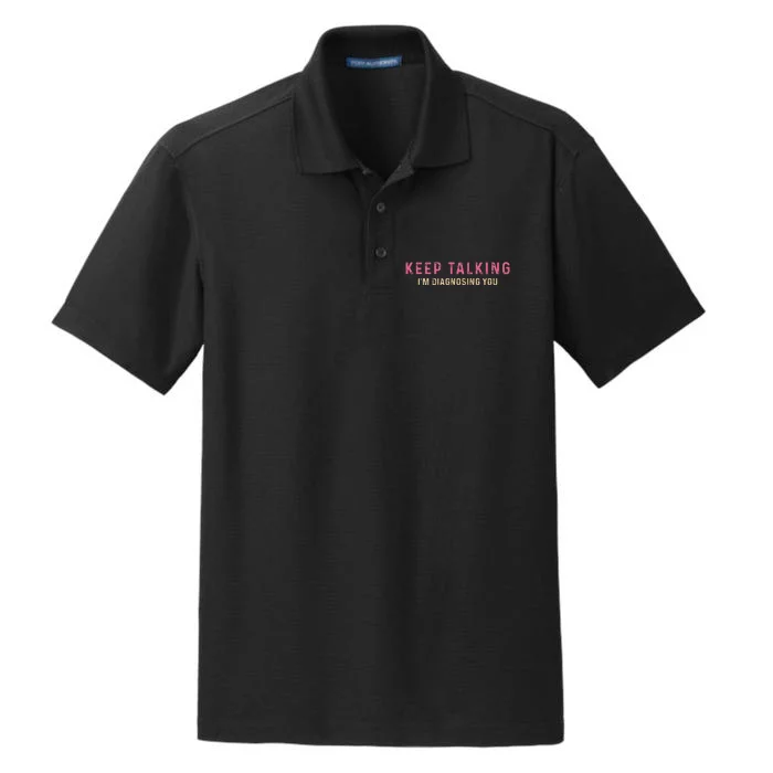 Keep Talking IM Diagnosing You Vintage Dry Zone Grid Performance Polo