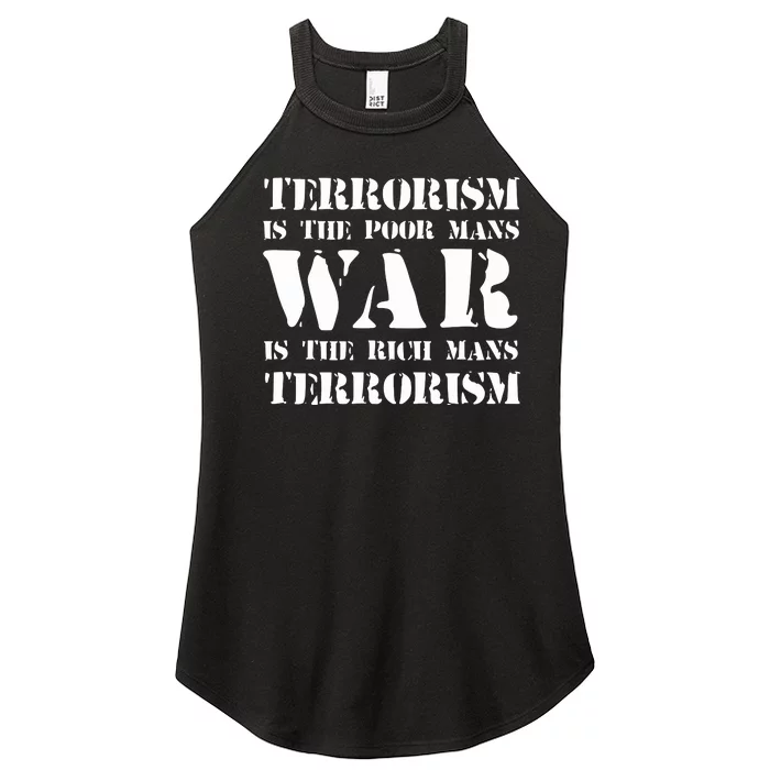 Kmfdm Terrorism Is The Poor ManS War Is The Rich Mans Terrorism Women’s Perfect Tri Rocker Tank