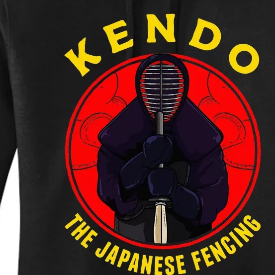 Kendo The Japanese Fencing Traditional Style Fencing Sport Women's Pullover Hoodie