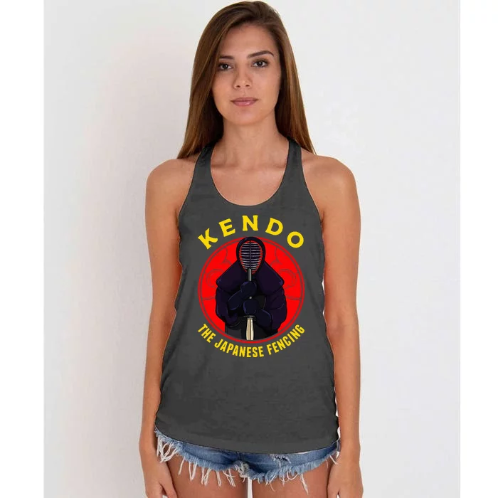 Kendo The Japanese Fencing Traditional Style Fencing Sport Women's Knotted Racerback Tank