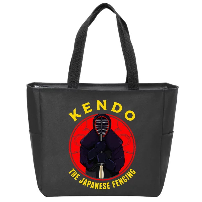 Kendo The Japanese Fencing Traditional Style Fencing Sport Zip Tote Bag