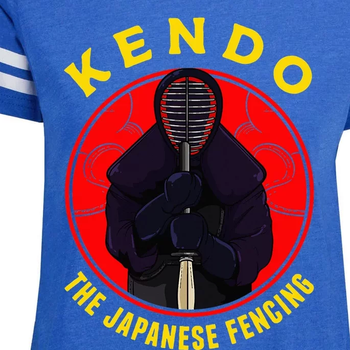 Kendo The Japanese Fencing Traditional Style Fencing Sport Enza Ladies Jersey Football T-Shirt