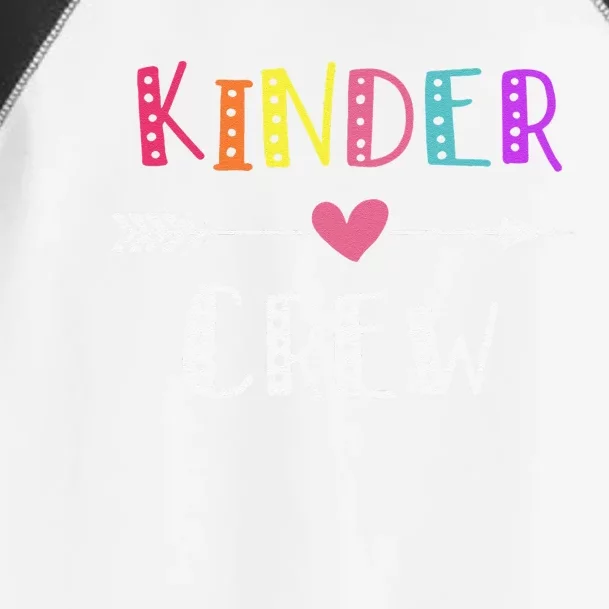 Kindergarten Teacher Kinder Crew First Day Of School Toddler Fine Jersey T-Shirt