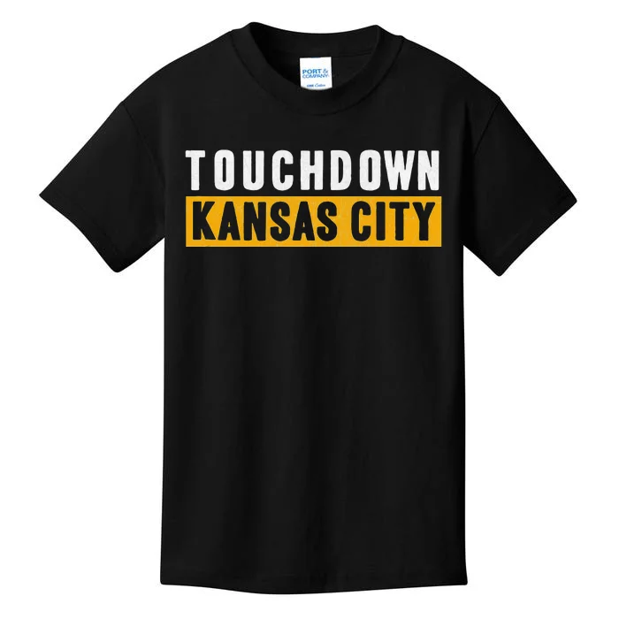 Kc Touchdown Kansas City Cool Traditional Style Kc Fan Pro Kids T-Shirt