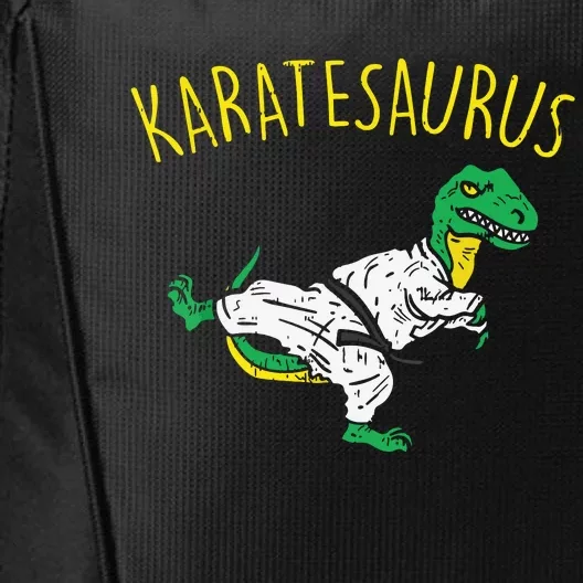 Karatesaurus Trex Karate Funny Dinosaur Martial Arts City Backpack